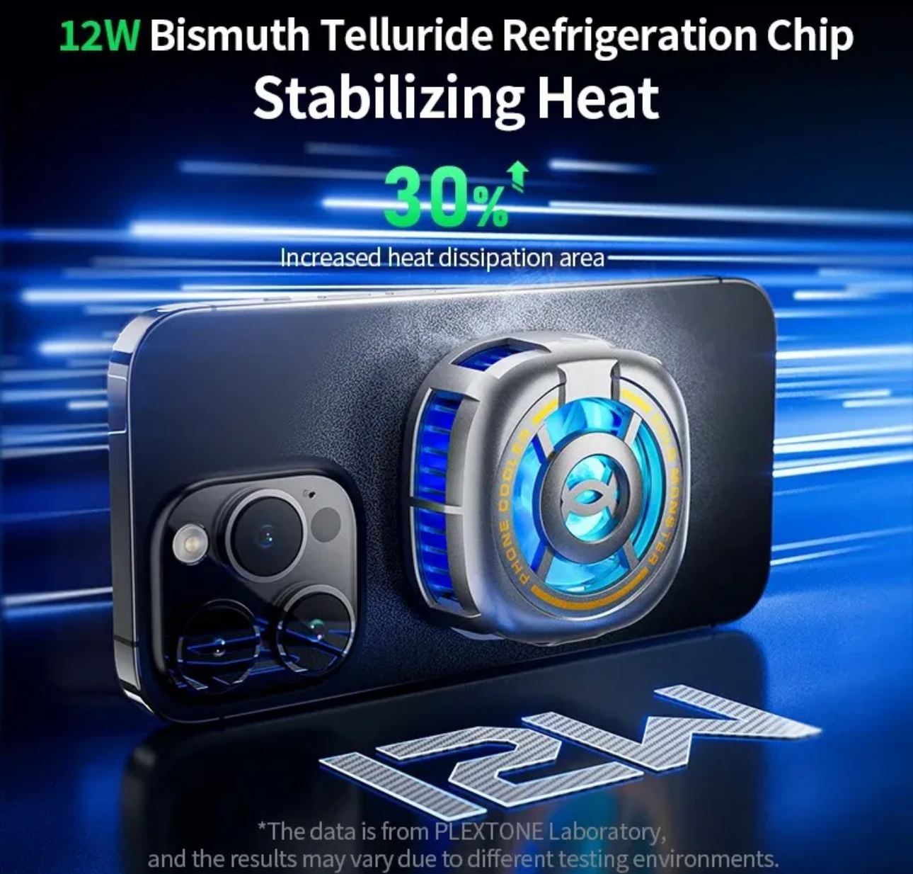 PLEXTONE EX2 ULTRA Magnetic Radiator for Mobile Cooling Phone Tablet PC Semiconductor Refrigeration Cooling RGB Light